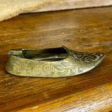 Vintage Brass Slipper Ashtray