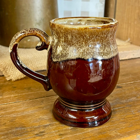 Vintage Brown Drip Ceramic Coffee Mug