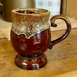 Vintage Brown Drip Ceramic Coffee Mug
