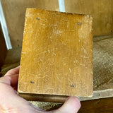 Vintage Wooden Book Coaster Set – 8 Coasters with Cork Centers