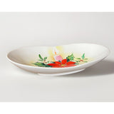Vintage Ucagco Ceramics Christmas Bowl Snack Candy Dish Japan Poinsettia V9