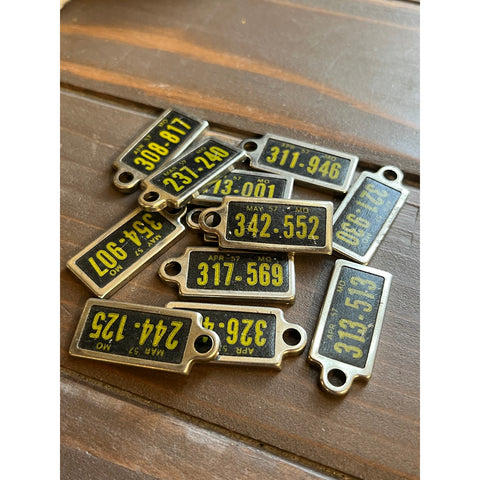 Vintage Missouri DAV License Tag Charm