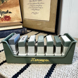 Vintage Xstamper Rubber Stamps, Office Junk Journal Stamp Set, 7 + holder V100