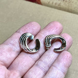 MONET Silver Tone Swirl Pierced Earrings, hoop fashion jewelry E1-51