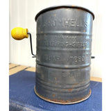 Vintage Bromwell Flour Sifter with Yellow Handle, 3 Cup Sifter