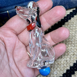 PLUTO Perfume Bottle Painted Glass 1950s Vintage Disney Dog