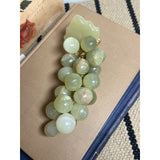 Vintage Bunch of Onyx Grapes with Stone Leaf MCM Midcentury Eclectic Decor V37