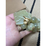 Vintage Bunch of Onyx Grapes with Stone Leaf MCM Midcentury Eclectic Decor V37