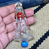 PLUTO Perfume Bottle Painted Glass 1950s Vintage Disney Dog
