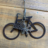 Bicycle Christmas Ornament with Merry Christmas & Snowflake Charms