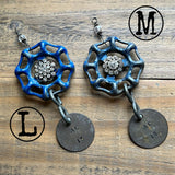 Repurposed Vintage Faucet Handle Ornament with Rhinestones & Crystals
