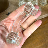 Set of 4 Clear Glass Handles for Drawers or Cabinets