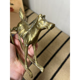 Vintage Brass Rocking Horse MCM Nursery Decor Eclectic Home 1970s 1980s