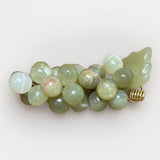 Vintage Bunch of Onyx Grapes with Stone Leaf MCM Midcentury Eclectic Decor V37
