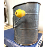 Vintage Bromwell Flour Sifter with Yellow Handle, 3 Cup Sifter