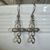 Silver Open Cross Earrings