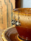 Coffee Cup Earrings, Coffee Mug with Heart