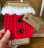 Santa Coffee Cozy, Hand Crocheted