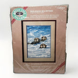 NEW 1987 Dimensions From The Heart Frolicking SEA OTTERS Crewel Kit 51009 V137
