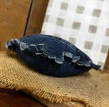 Set of 3 Worn Denim Hearts