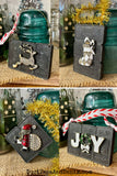 Rhinestone Domino Christmas Ornaments