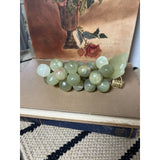 Vintage Bunch of Onyx Grapes with Stone Leaf MCM Midcentury Eclectic Decor V37