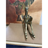 Vintage Brass Rocking Horse MCM Nursery Decor Eclectic Home 1970s 1980s