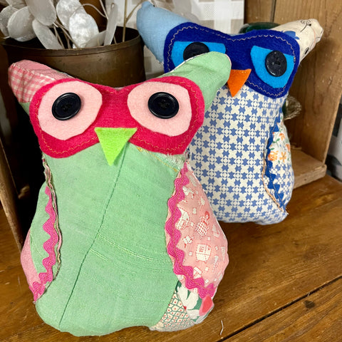 Mini Quilted Owl Pillow