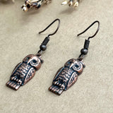 Copper Owl Earrings