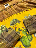 Bleached Flannel Plaid Types of Cactus Shirt, L