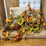 5 - 3" Fall Candle Ring Wreaths