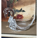 Vintage 1980's Clear Acrylic Swan Towel Holder Soap Dish Bathroom Decor