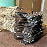 Wholesale Pack – 40 Rustic Metal Football Mom Ornaments