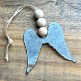 Farmhouse Bead Angel Wing Ornament (1)