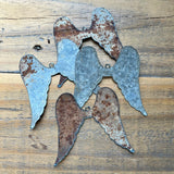 Galvanized Metal Angel Wings (1) - 3" Inches