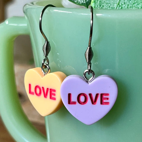 Pastel Conversation Heart Earrings