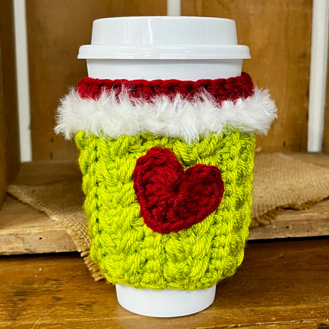 Grinch-Inspired Coffee Cozy