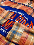 Bleached Flannel Plaid Bubba Gump Shirt, L