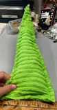 Set of 3 Upcycled Chenille Christmas Tree Pillows – Lime Green Mini Trees