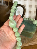 Handmade Chunky Mexican Clay Bead Loop, Large, 30", Green