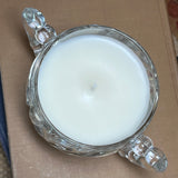 Sweet Pea & Jasmine Candle in Vintage Willow Leaf Sugar Bowl