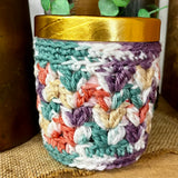 Hand-Crocheted Ice Cream Pint Cozy - Pastel