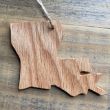 Wood Louisiana Ornament -- CLEARANCE