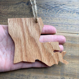Wood Louisiana Ornament -- CLEARANCE