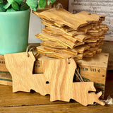 Wholesale Pack – Louisiana Wooden Christmas Ornaments (16 pcs)