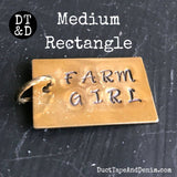 Hand-Stamped Brass Tag, Ornament or Jewelry Add On
