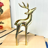 Vintage Brass Reindeer Figurine