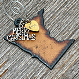 2024 Minnesota Christmas Ornament with Merry Christmas & Brass Heart Charm