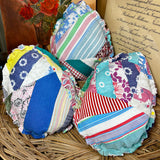 Set of 3 Quilted Pastel Easter Egg Pillow