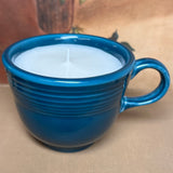 "Dusty Pages" Old Book Scented Candle in Fiestaware Coffee Cup